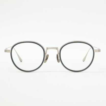 THE WHITE SCREEN ホワイトスクリーン 【美品】POINT PLUS ACETATE/TITANIUM ポイントプラス 度入りレンズ ボストンシェイプ アイウェア 眼鏡