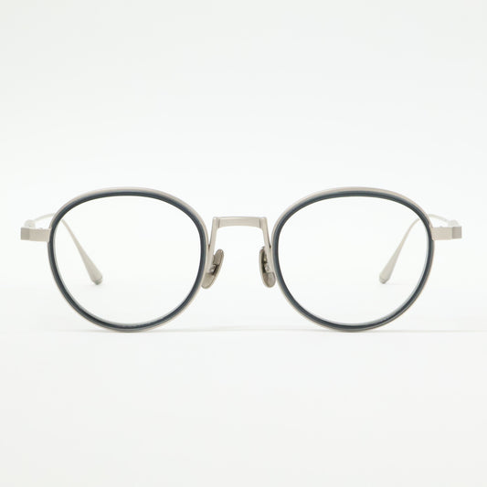 THE WHITE SCREEN ホワイトスクリーン 【美品】POINT PLUS ACETATE/TITANIUM ポイントプラス 度入りレンズ ボストンシェイプ アイウェア 眼鏡