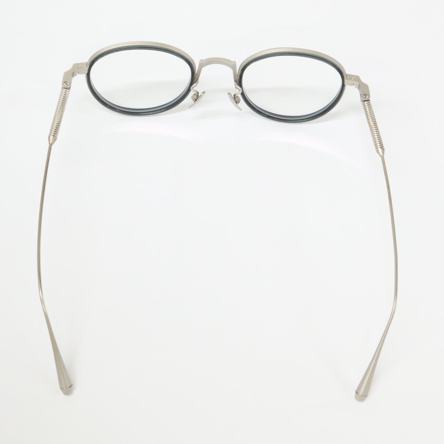 THE WHITE SCREEN ホワイトスクリーン 【美品】POINT PLUS ACETATE/TITANIUM ポイントプラス 度入りレンズ ボストンシェイプ アイウェア 眼鏡