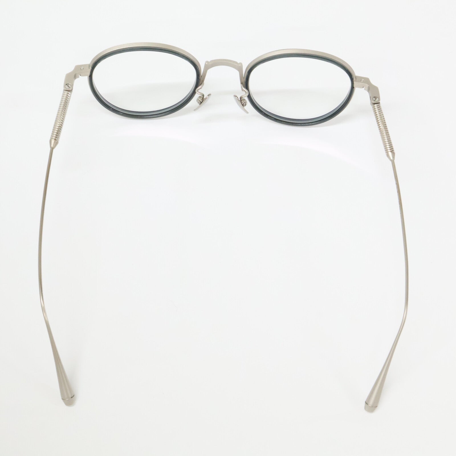 THE WHITE SCREEN ホワイトスクリーン 【美品】POINT PLUS ACETATE/TITANIUM ポイントプラス 度入りレンズ ボストンシェイプ アイウェア 眼鏡