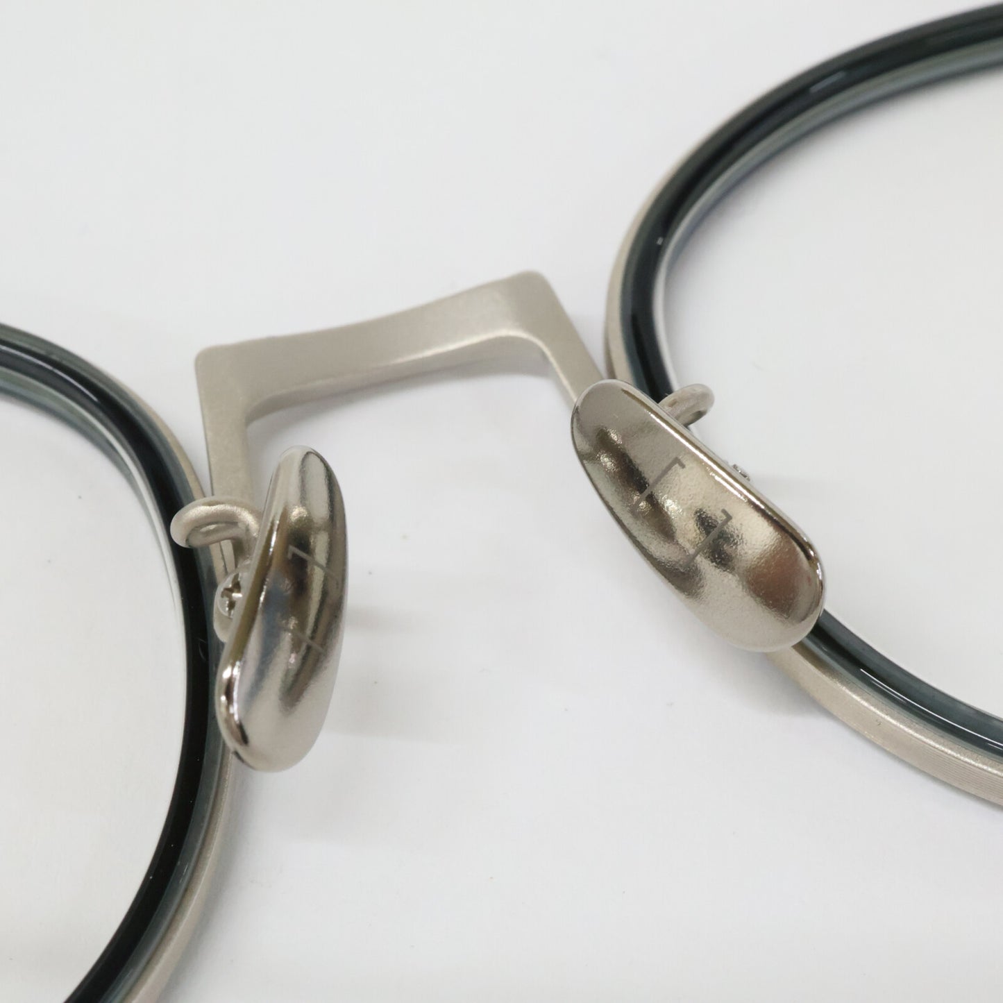 THE WHITE SCREEN ホワイトスクリーン 【美品】POINT PLUS ACETATE/TITANIUM ポイントプラス 度入りレンズ ボストンシェイプ アイウェア 眼鏡