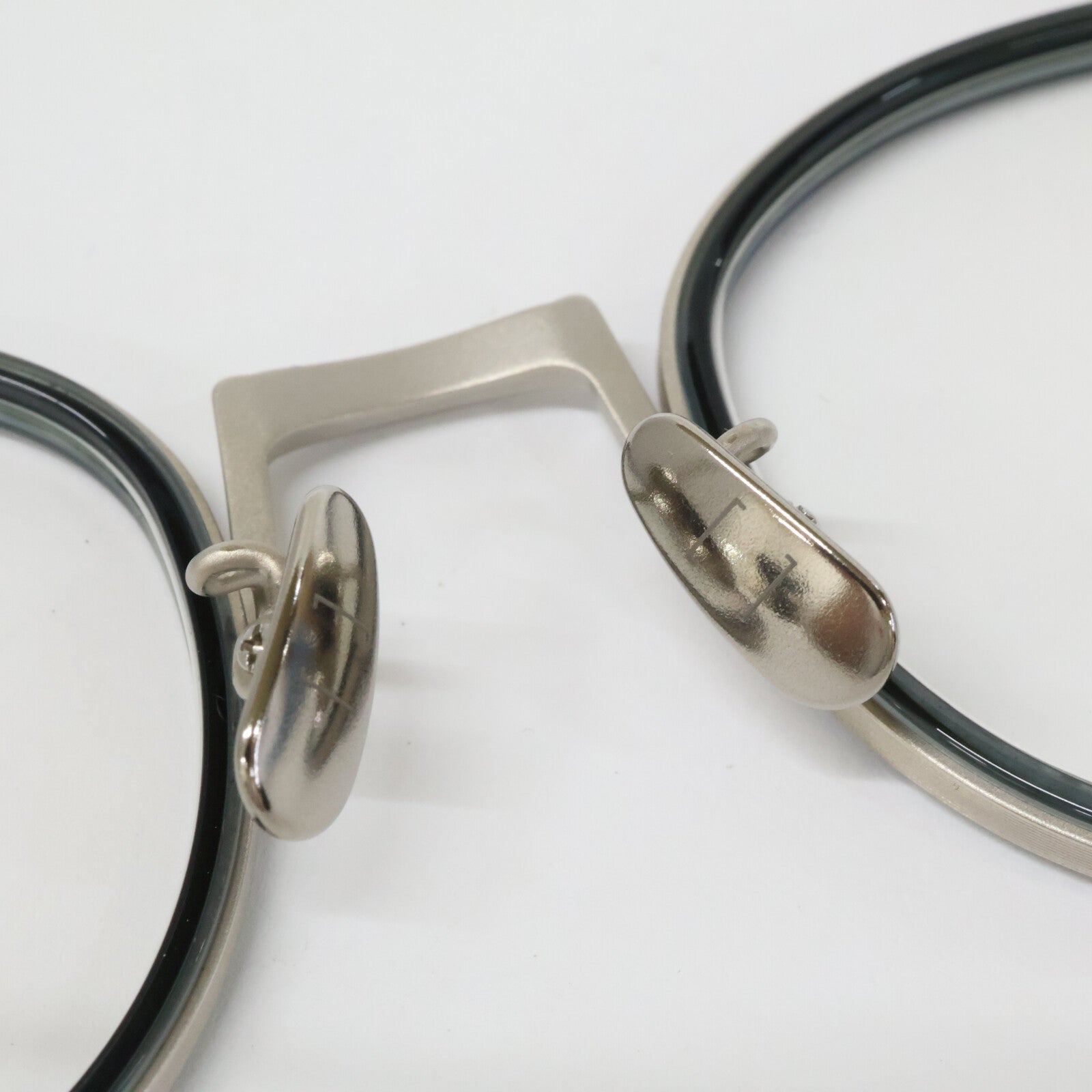 THE WHITE SCREEN ホワイトスクリーン 【美品】POINT PLUS ACETATE/TITANIUM ポイントプラス 度入りレンズ ボストンシェイプ アイウェア 眼鏡