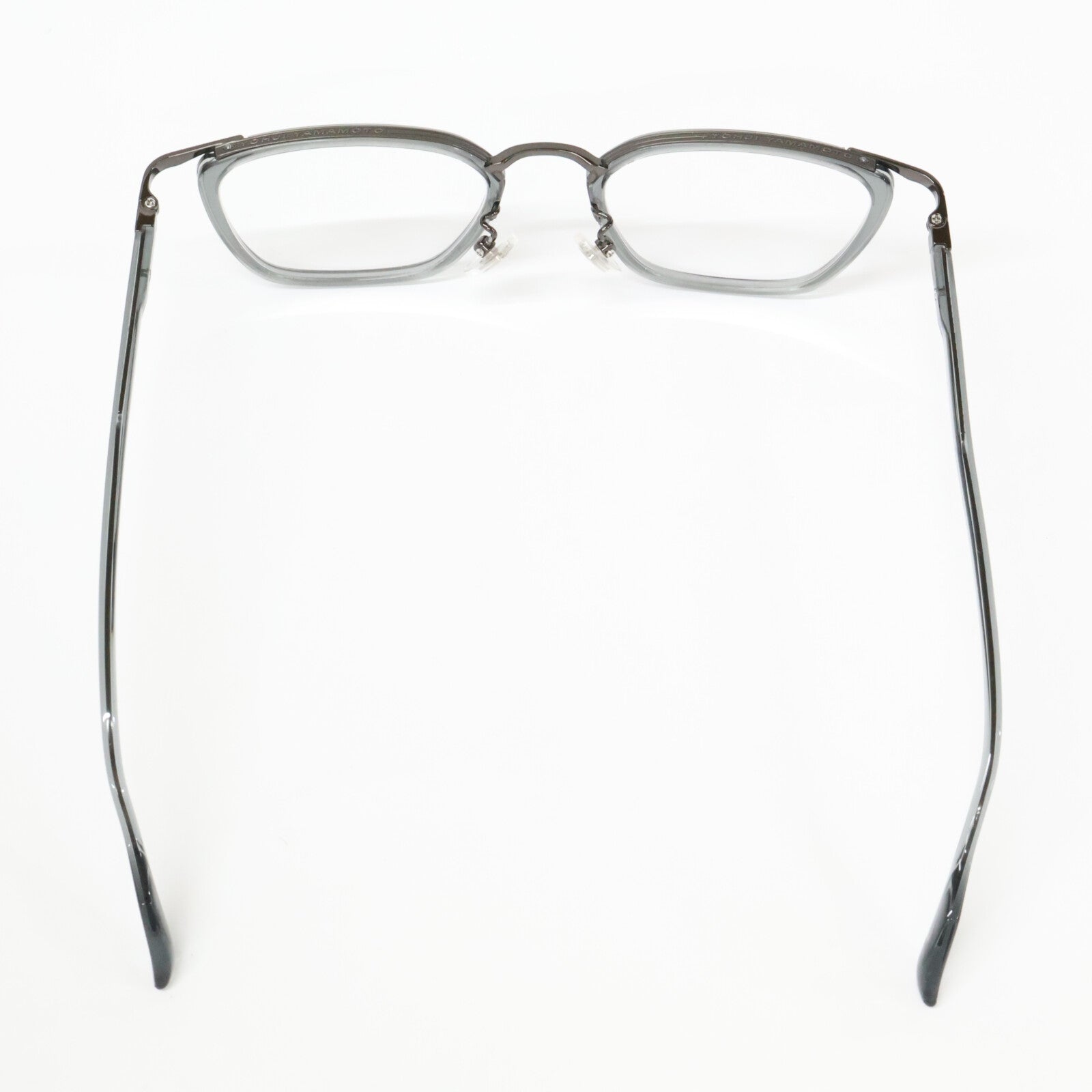 yohjiyamamoto ヨウジヤマモト 【美品】19-0098-1 T・P/P 度入りレンズ コンビ アイウェア 眼鏡