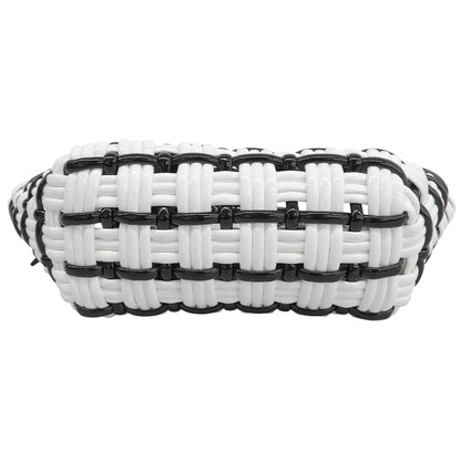 BALENCIAGA バレンシアガ 美品 ビストロXXS 2WAYかごバッグ ハンドバッグ レディース ブラック/ホワイト 678028 ハンドバッグ