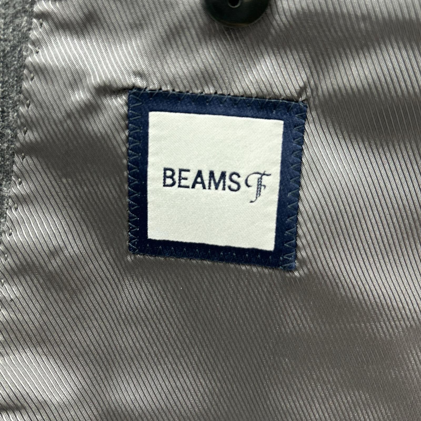 BEAMS F ビームスエフ グレー 21-17-0508-264 ウールフランネル シングルスーツ
