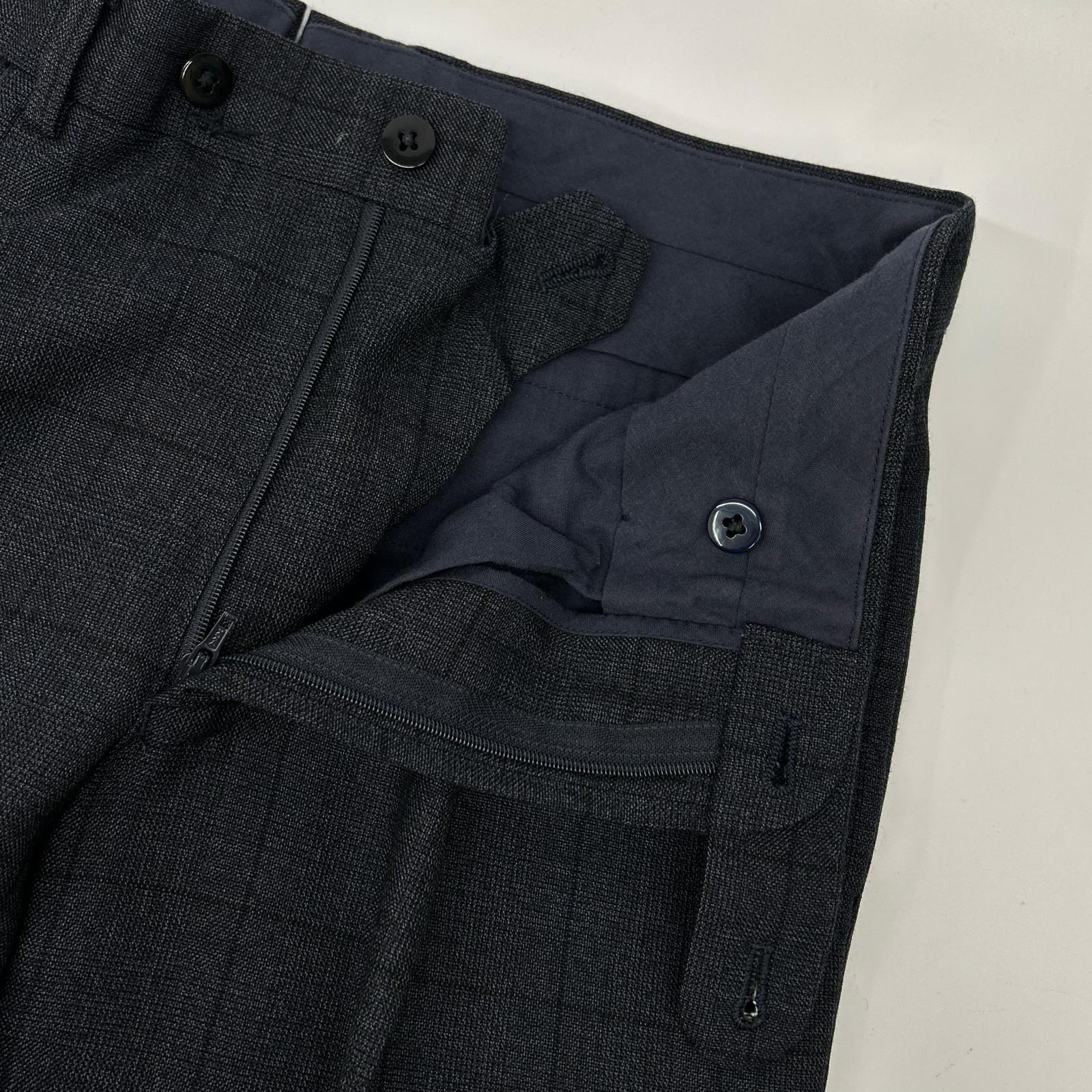 BEAMS F ビームスエフ ネイビー 21-17-0677-110 ウールフランネル スリーピース シングルスーツ