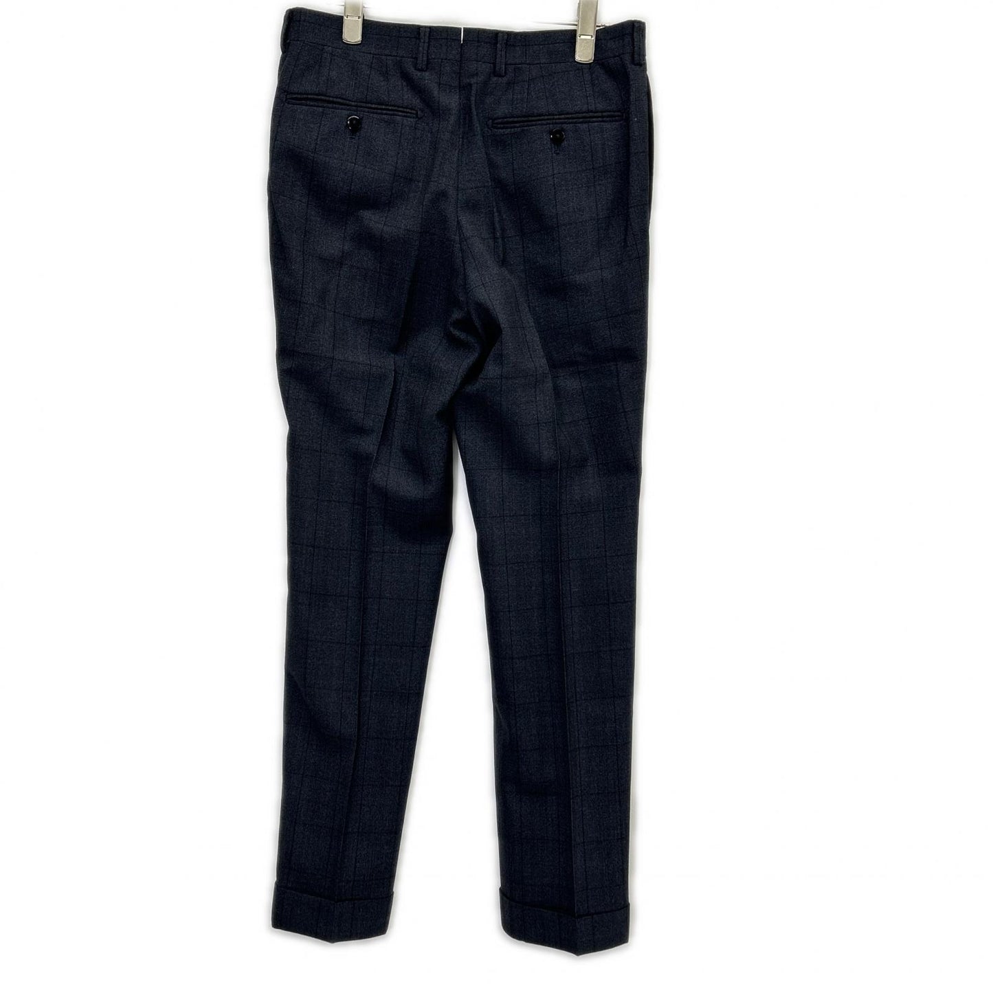 BEAMS F ビームスエフ ネイビー 21-17-0677-110 ウールフランネル スリーピース シングルスーツ
