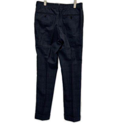 BEAMS F ビームスエフ ネイビー 21-17-0677-110 ウールフランネル スリーピース シングルスーツ