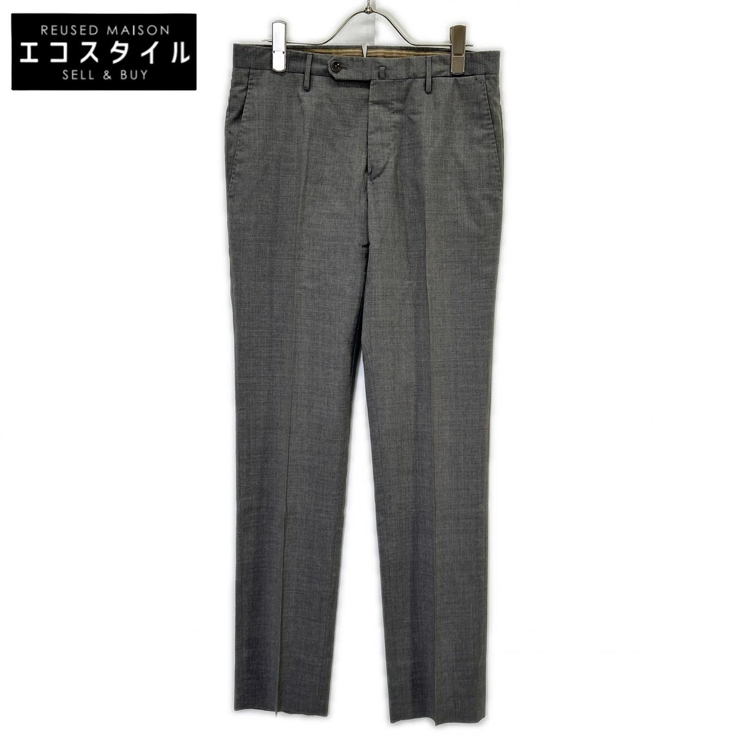 INCOTEX インコテックス ×BEAMSF SLIMFIT グレー ウール スラックス ボトムス