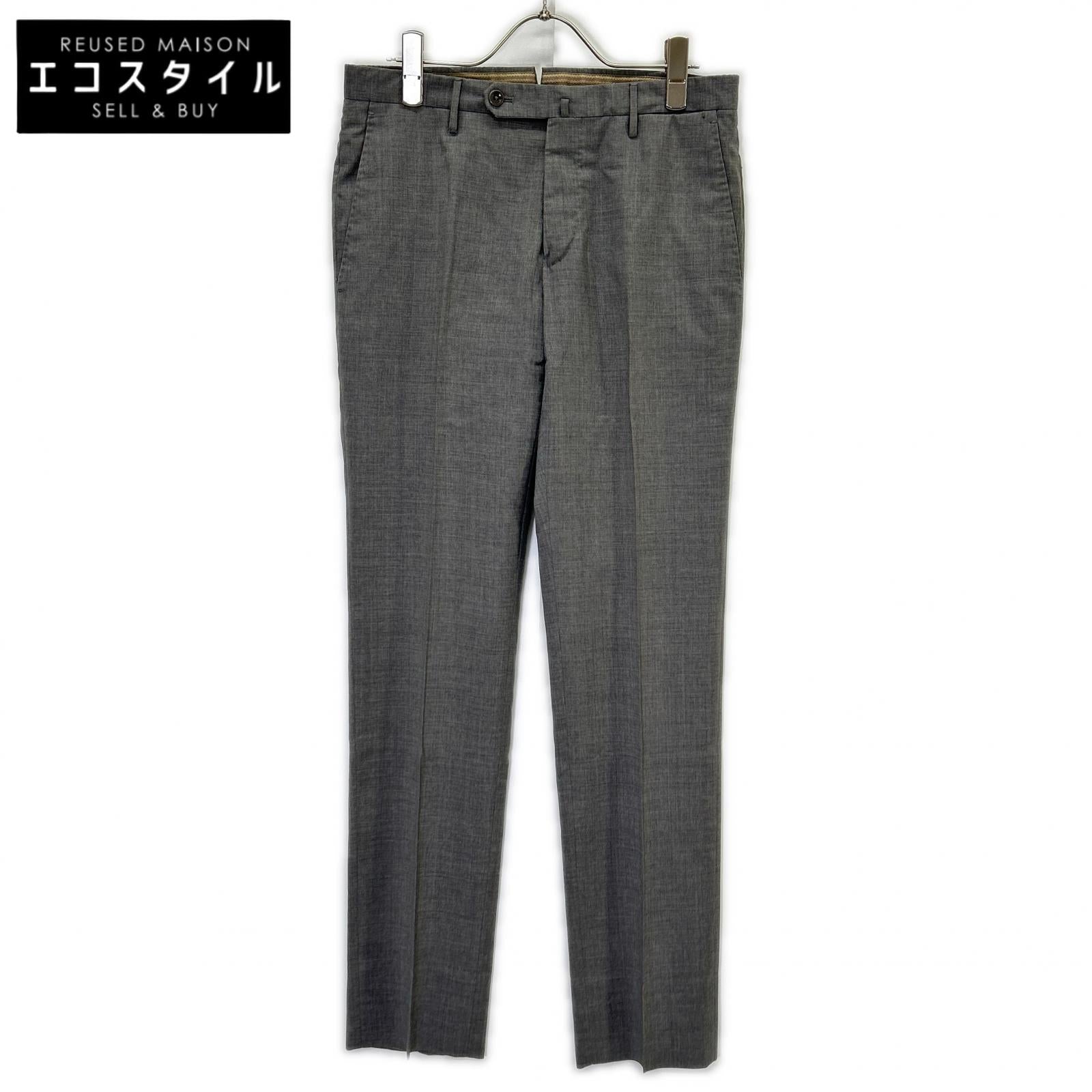 INCOTEX インコテックス ×BEAMSF SLIMFIT グレー ウール スラックス ボトムス