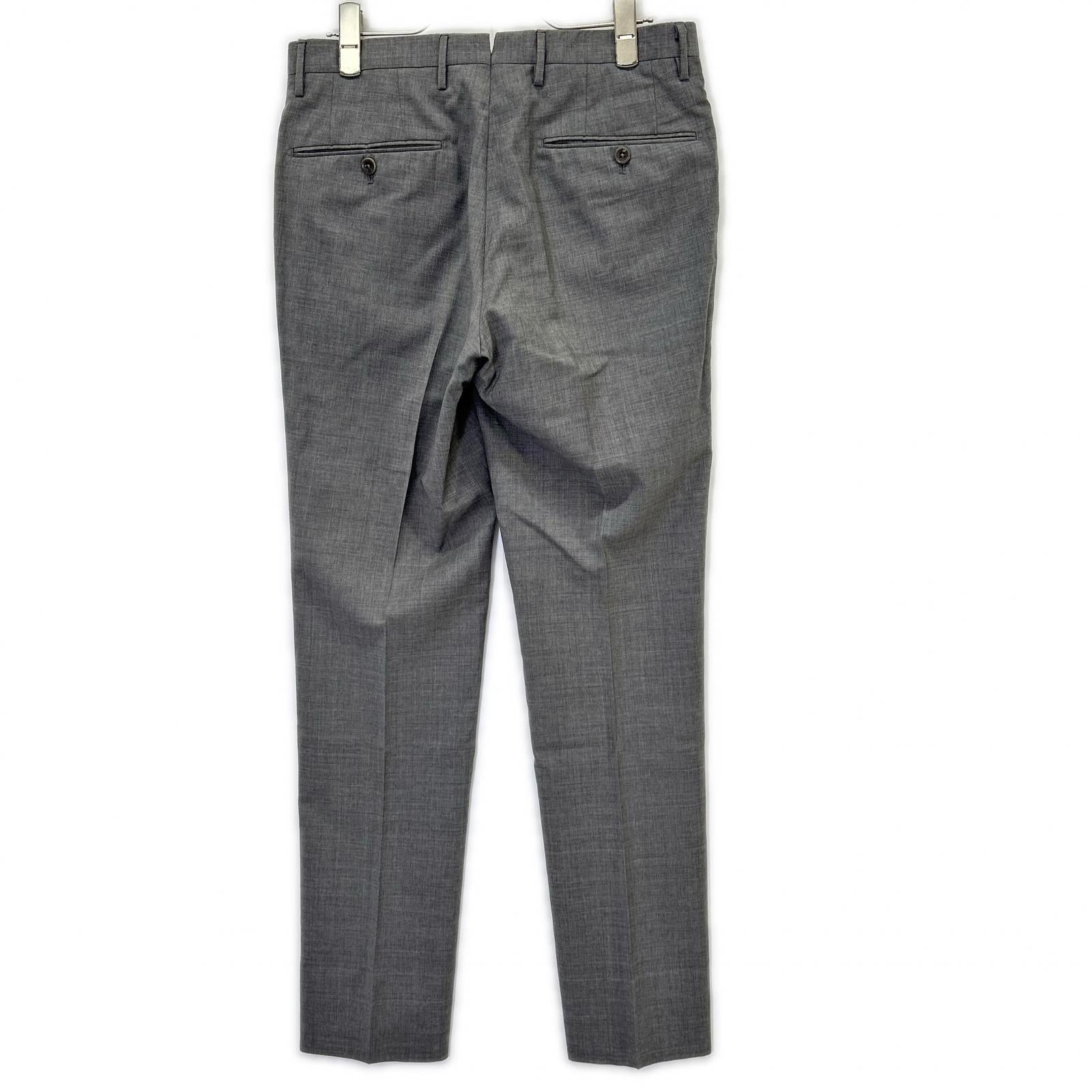 INCOTEX インコテックス ×BEAMSF SLIMFIT グレー ウール スラックス ボトムス