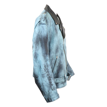 Supreme シュプリーム xBLACKMEANS ブラックミーンズ【美品/国内正規/23FW】PAINTED ペイントレザー ダブルライダースジャケット ジャケット