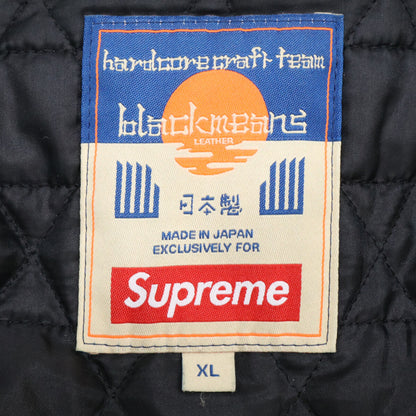 Supreme シュプリーム xBLACKMEANS ブラックミーンズ【美品/国内正規/23FW】PAINTED ペイントレザー ダブルライダースジャケット ジャケット