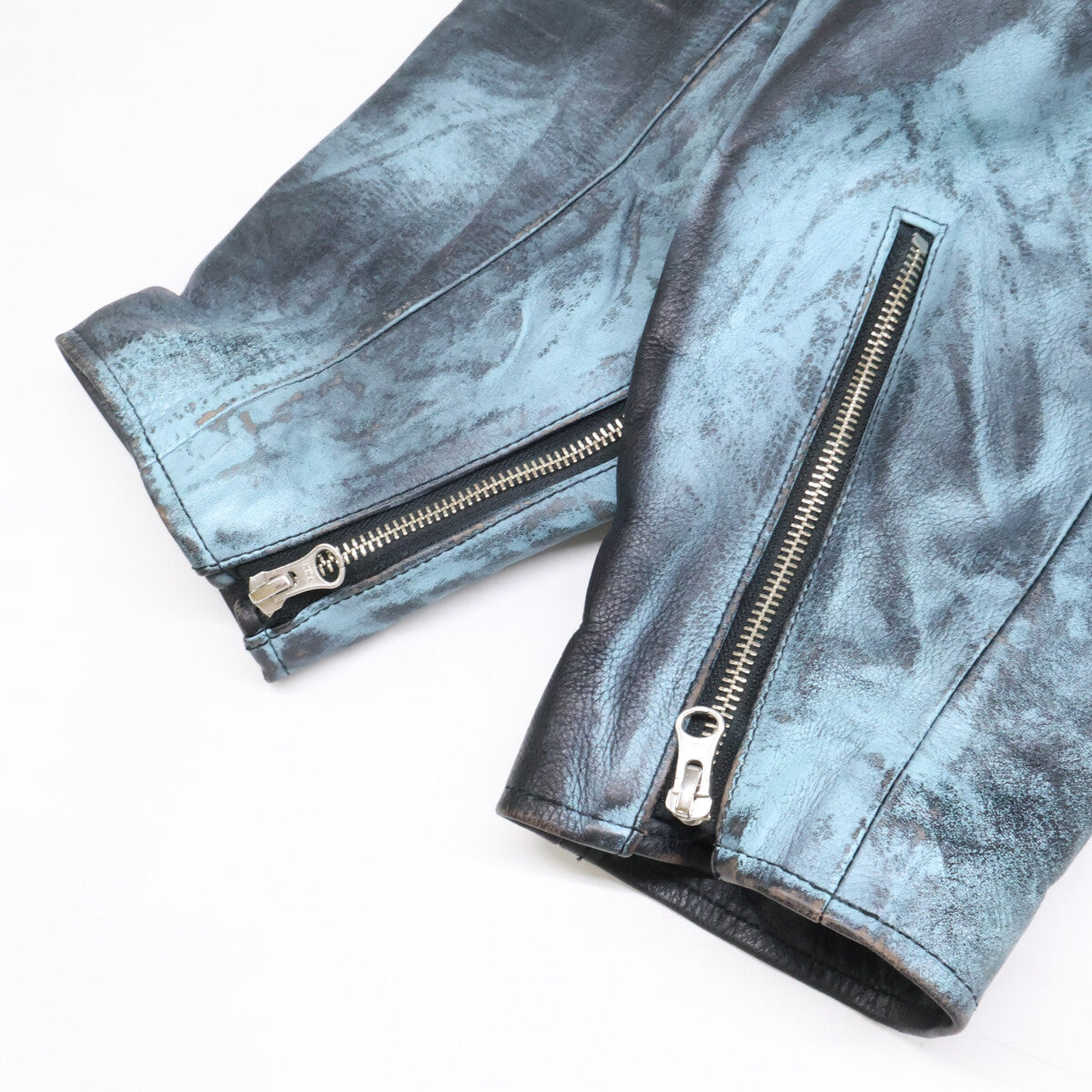 Supreme シュプリーム xBLACKMEANS ブラックミーンズ【美品/国内正規/23FW】PAINTED ペイントレザー ダブルライダースジャケット ジャケット