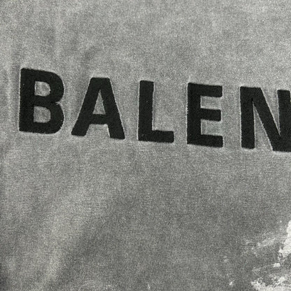 BALENCIAGA バレンシアガ 796917 バックロゴ ダメージ加工 ロングスリーブTシャツ トップス