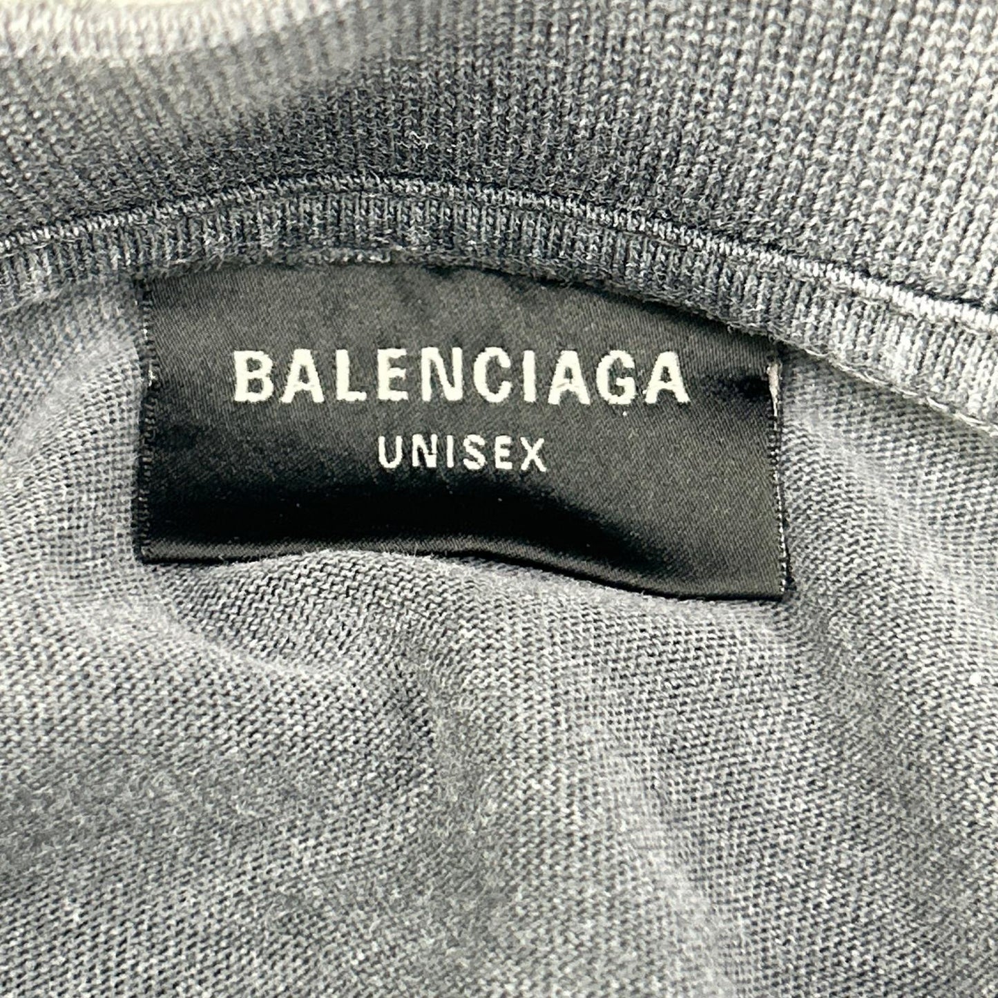 BALENCIAGA バレンシアガ 796917 バックロゴ ダメージ加工 ロングスリーブTシャツ トップス