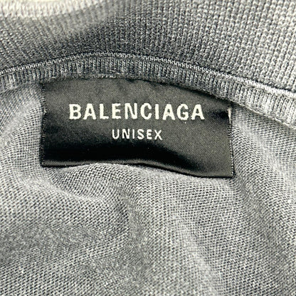 BALENCIAGA バレンシアガ 796917 バックロゴ ダメージ加工 ロングスリーブTシャツ トップス