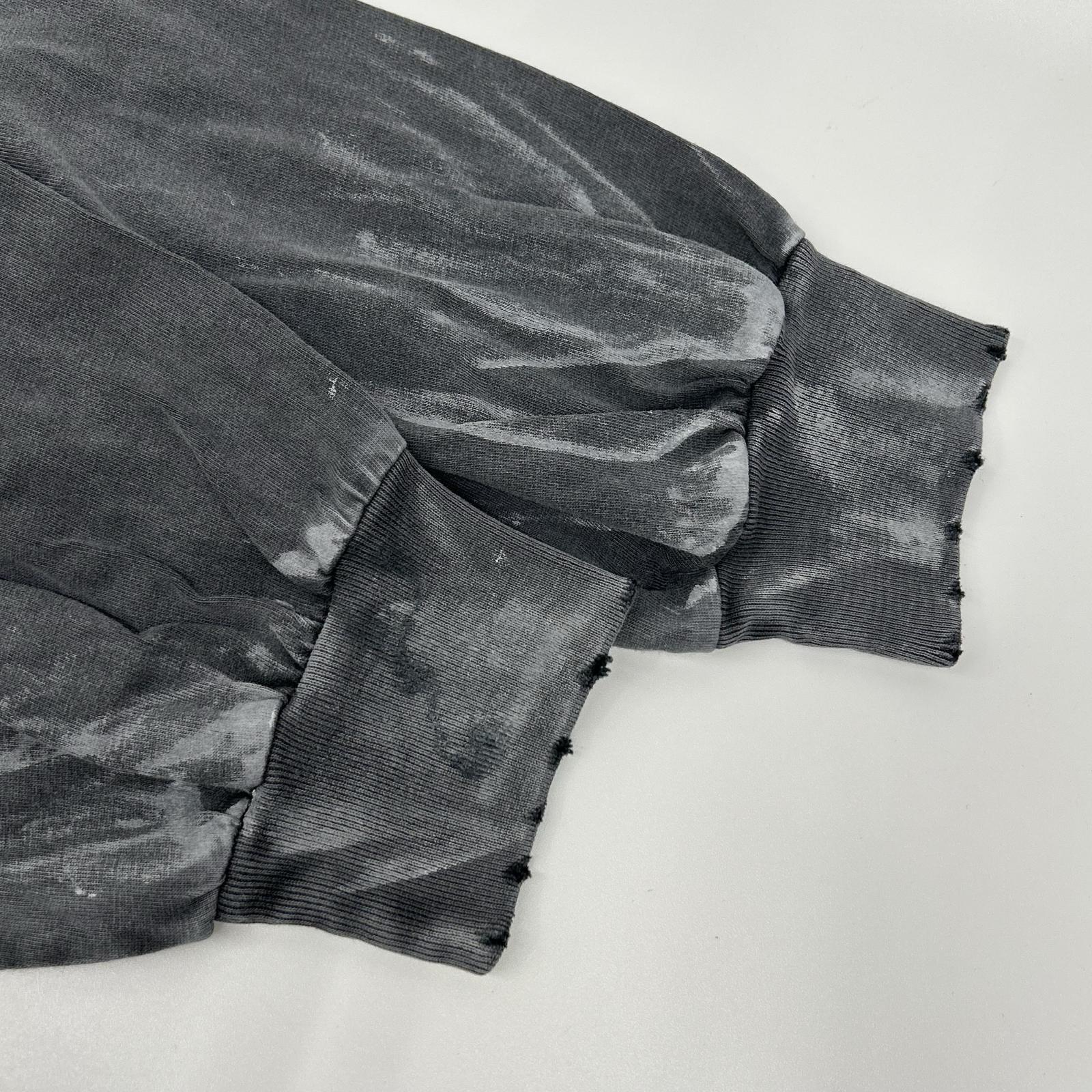BALENCIAGA バレンシアガ 796917 バックロゴ ダメージ加工 ロングスリーブTシャツ トップス