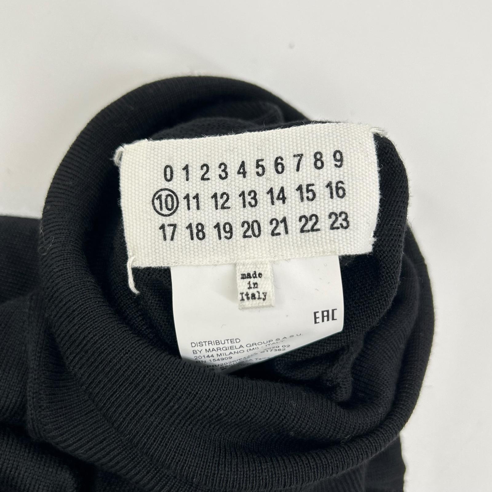 Maison Margiela メゾンマルジェラ S50HA0963 ブラック ウール タートルニット トップス