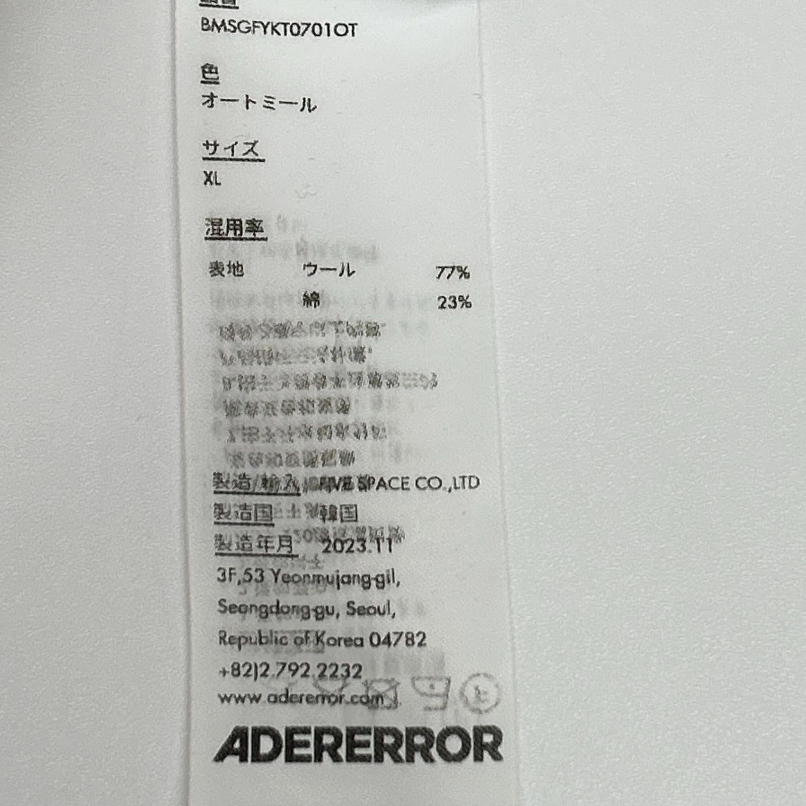 ADER error アーダーエラー BM5GFYKT0701OT シグネチャー ニット カーディガン トップス