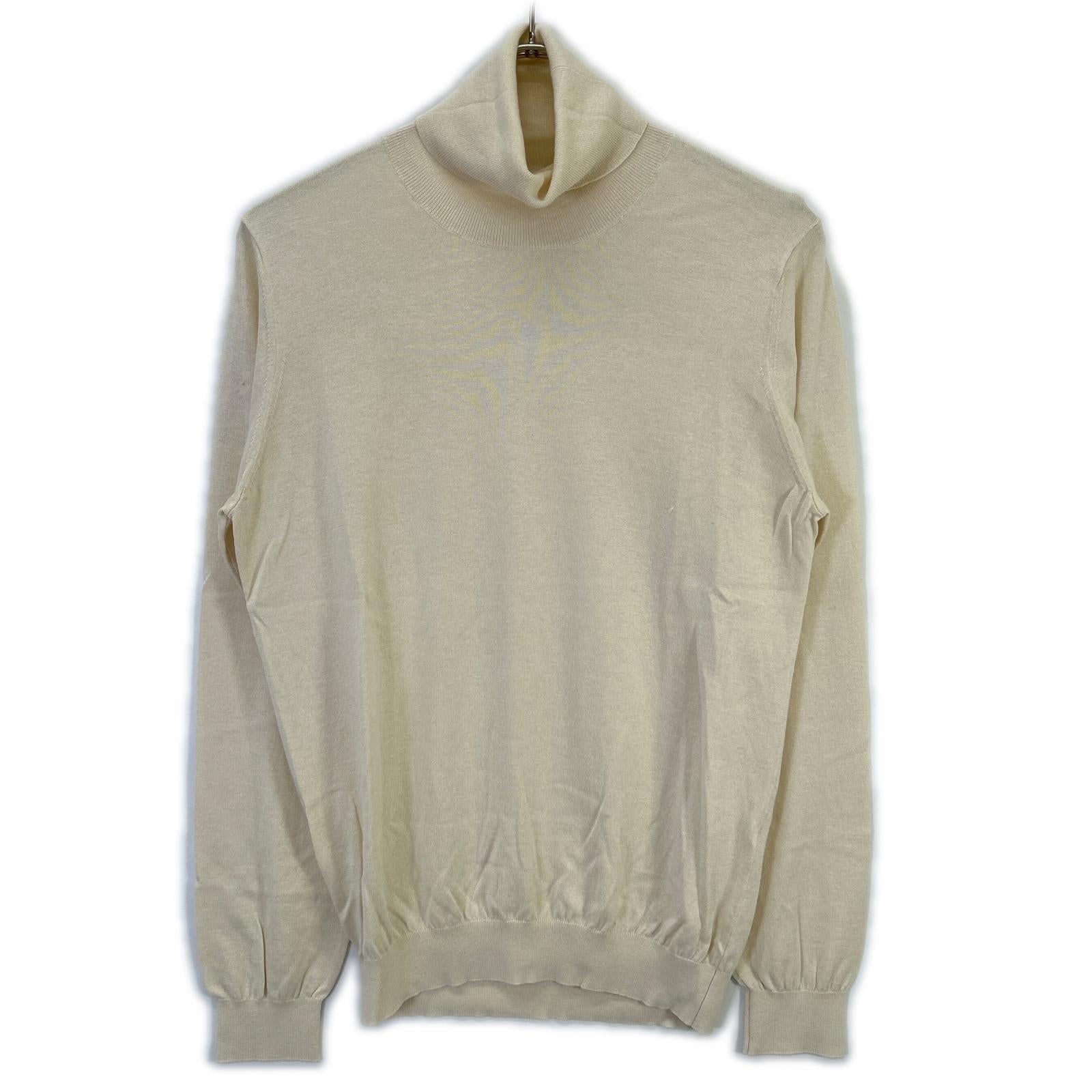 LANEUS ラネウス アイボリー シルク×カシミヤ タートルネック ニット トップス