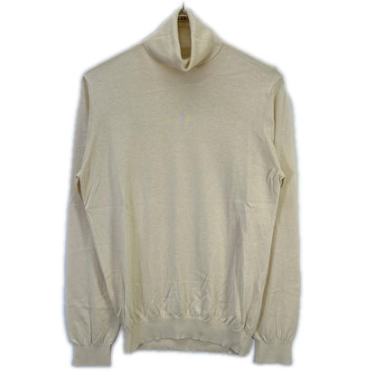 LANEUS ラネウス アイボリー シルク×カシミヤ タートルネック ニット トップス