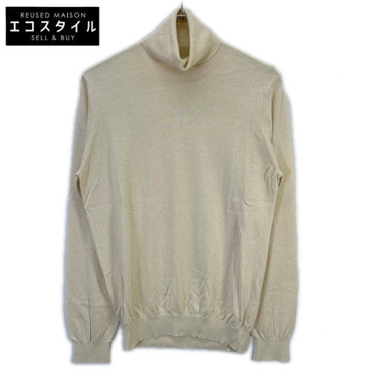 LANEUS ラネウス アイボリー シルク×カシミヤ タートルネック ニット トップス