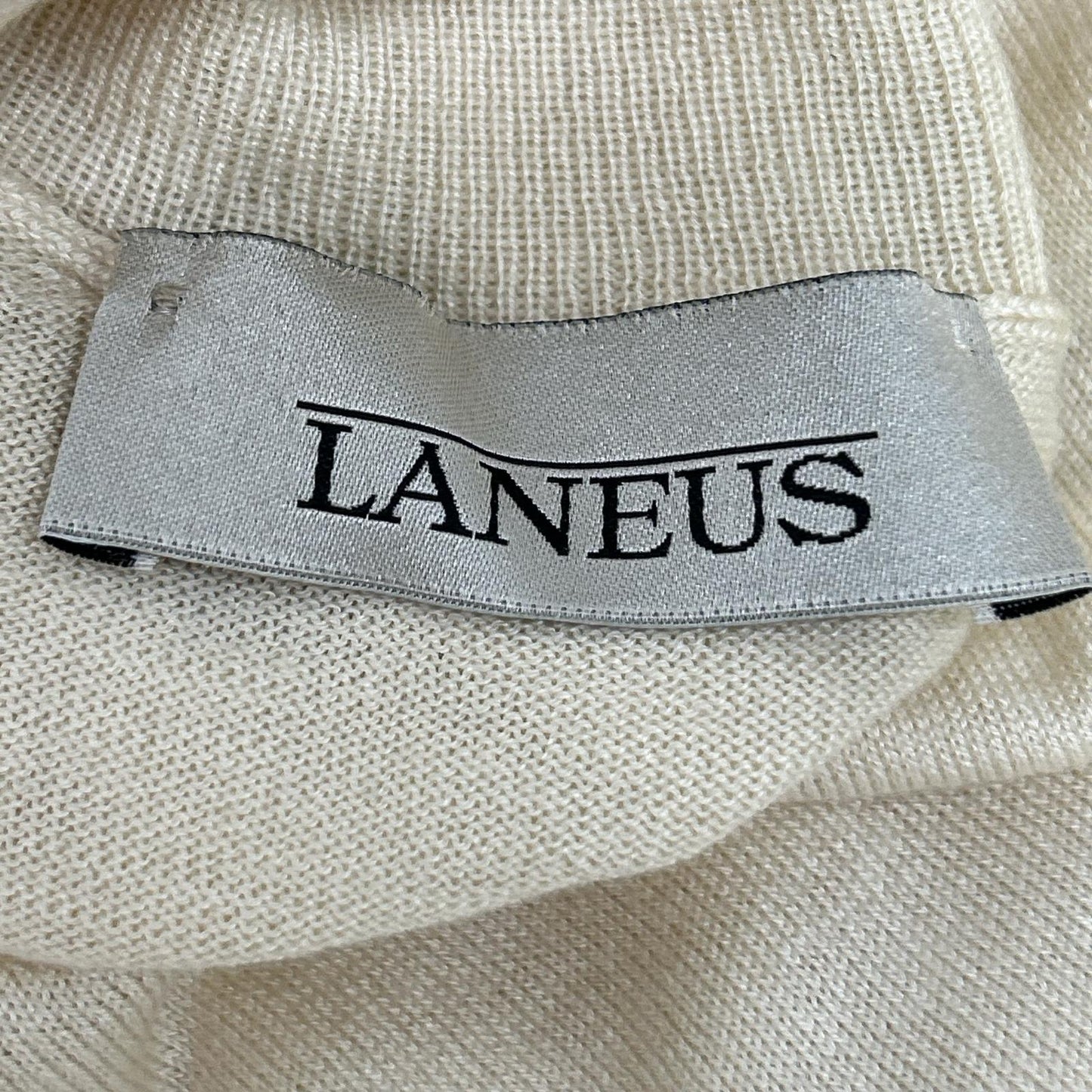 LANEUS ラネウス アイボリー シルク×カシミヤ タートルネック ニット トップス