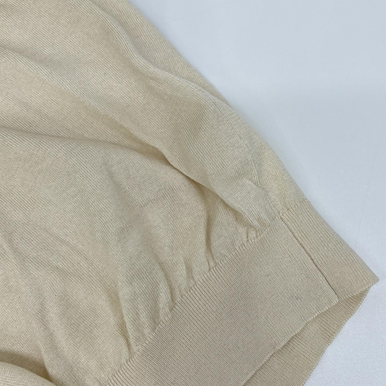 LANEUS ラネウス アイボリー シルク×カシミヤ タートルネック ニット トップス