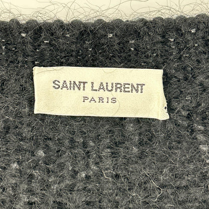 SAINT LAURENT PARIS サンローランパリ 712176 Y75SQ ブラック ロゴ モヘアニットセーター トップス