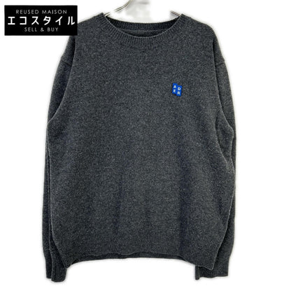 ADER error アーダーエラー BMSGFYKT0101CC ダークグレー シグネチャーロゴ クルーネックニット トップス