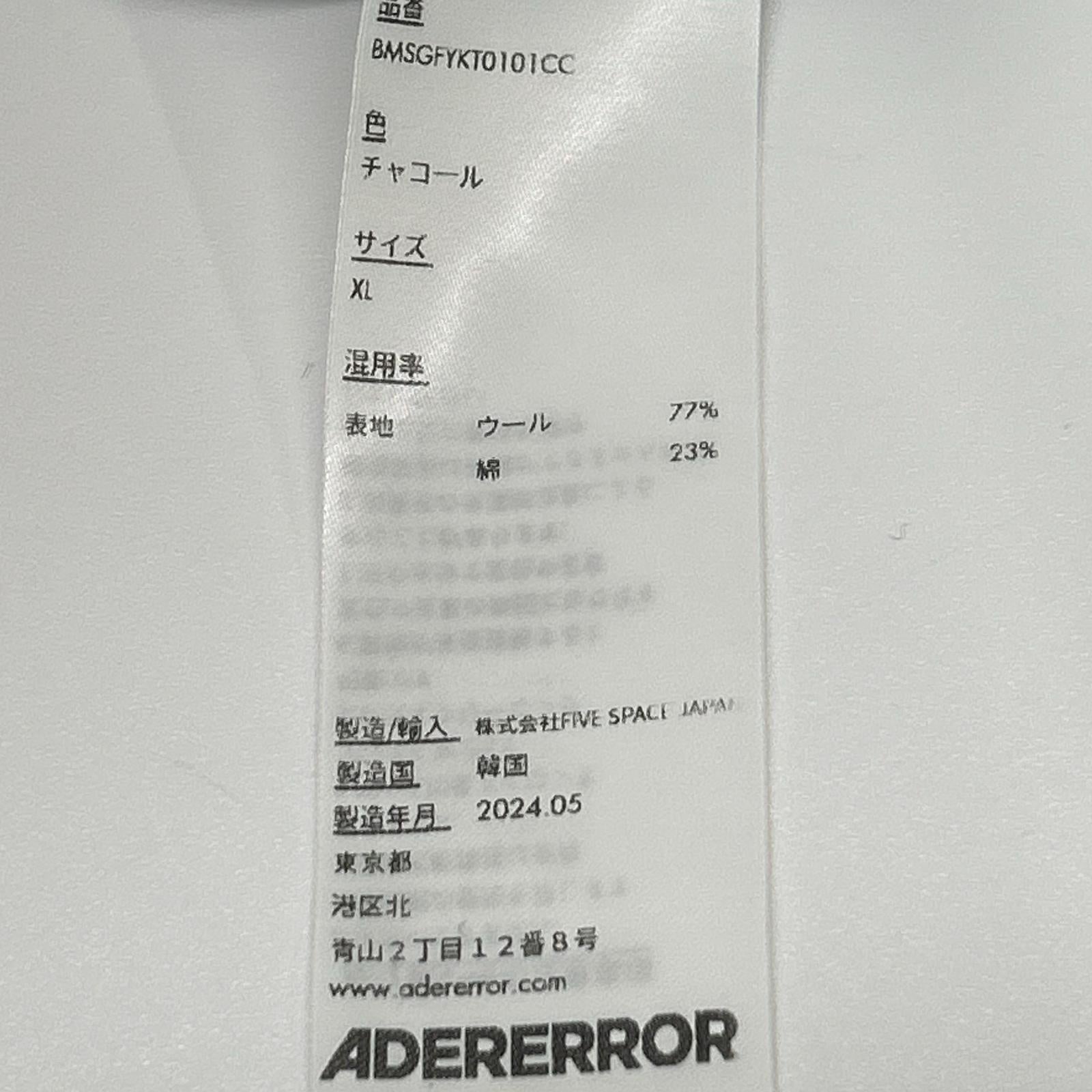 ADER error アーダーエラー BMSGFYKT0101CC ダークグレー シグネチャーロゴ クルーネックニット トップス
