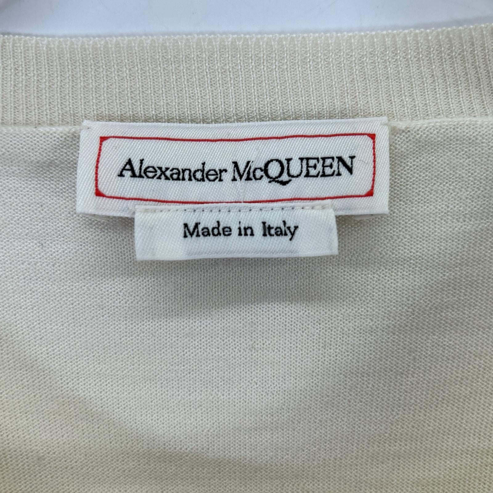 Alexander McQueen アレキサンダーマックイーン 684305 アイボリー アネモネ プリント 長袖ニット トップス
