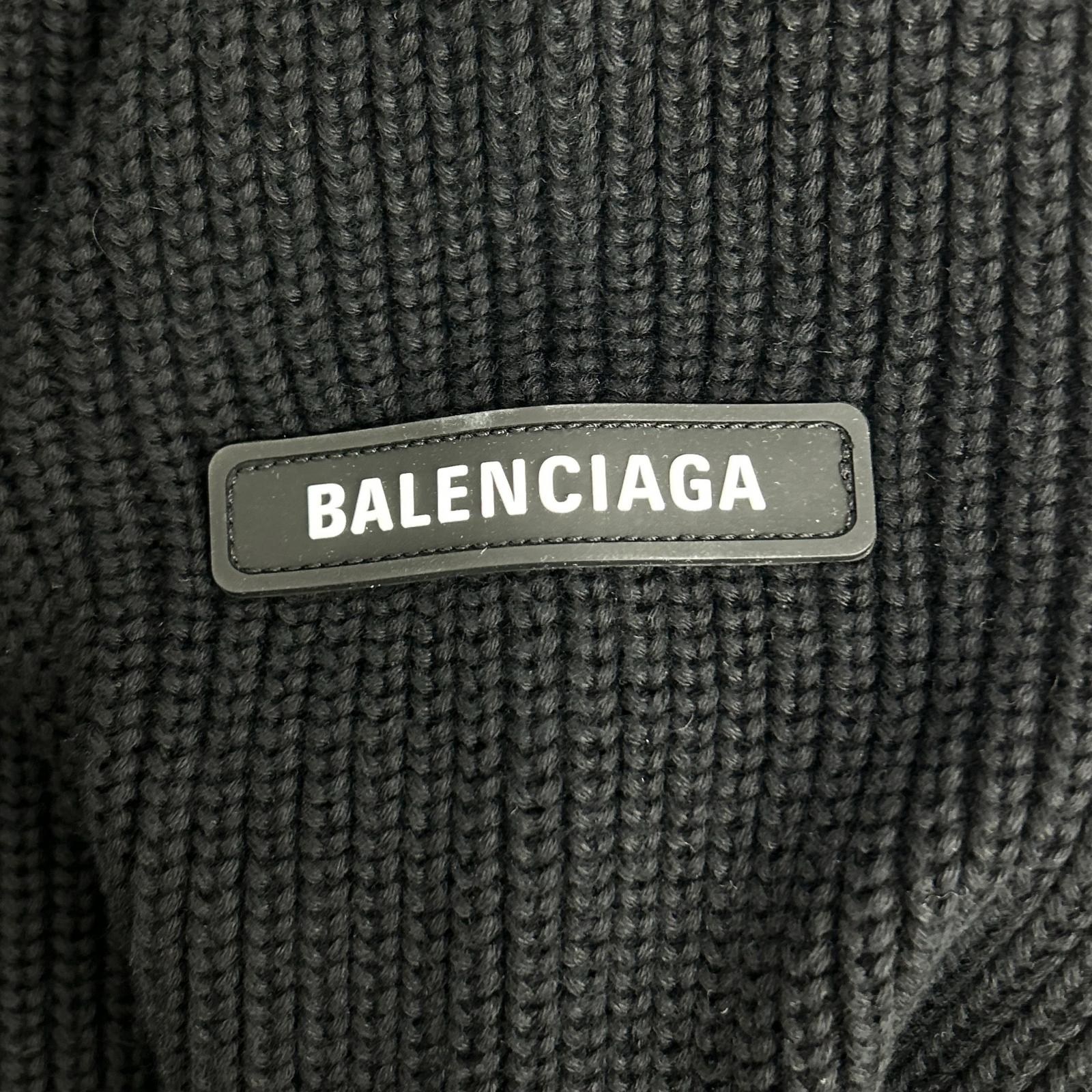 BALENCIAGA バレンシアガ 678555 T3218 ブラック×ホワイト Tシャツレイヤード ニット トップス