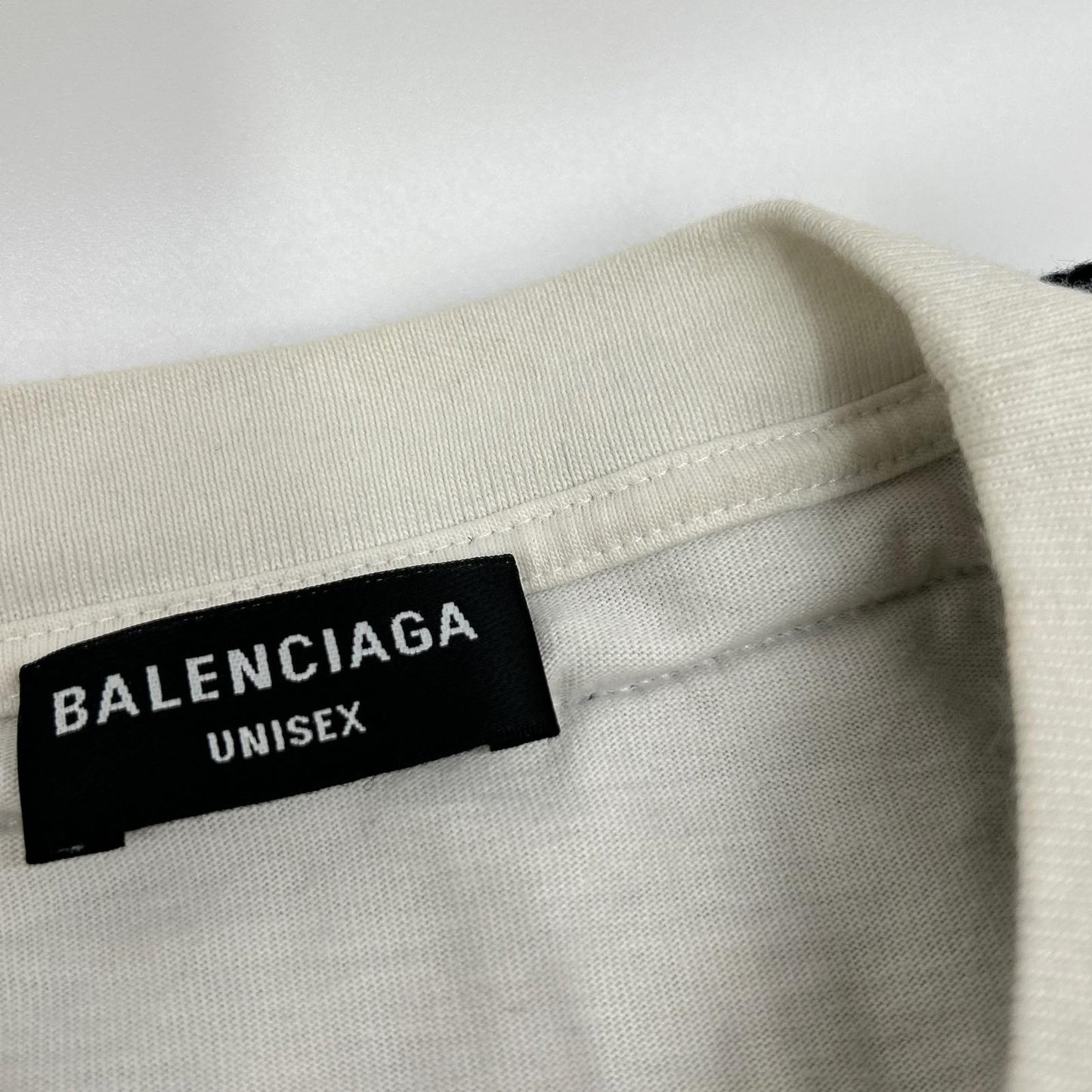 BALENCIAGA バレンシアガ 678555 T3218 ブラック×ホワイト Tシャツレイヤード ニット トップス