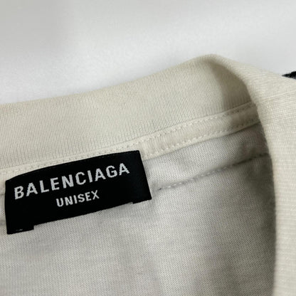 BALENCIAGA バレンシアガ 678555 T3218 ブラック×ホワイト Tシャツレイヤード ニット トップス