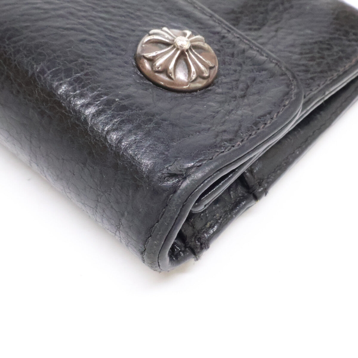 Chrome hearts クロムハーツ クロスボタン ウェーブ ロングウォレット 長財布（小銭入れあり）