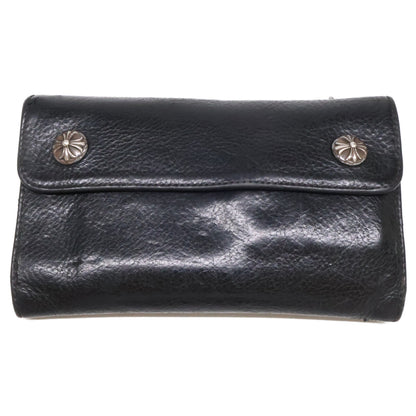 Chrome hearts クロムハーツ クロスボタン ウェーブ ロングウォレット 長財布（小銭入れあり）