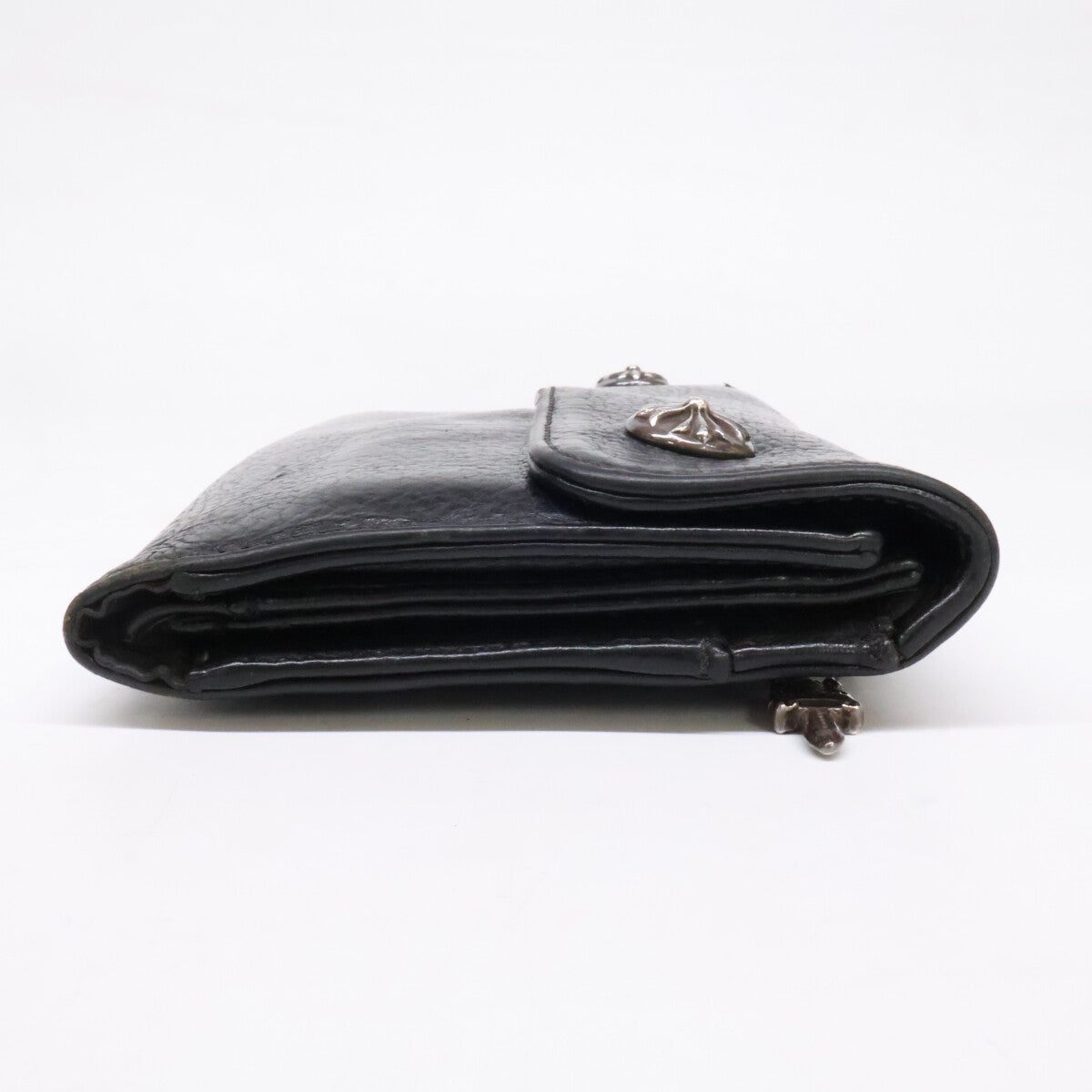 Chrome hearts クロムハーツ クロスボタン ウェーブ ロングウォレット 長財布（小銭入れあり）