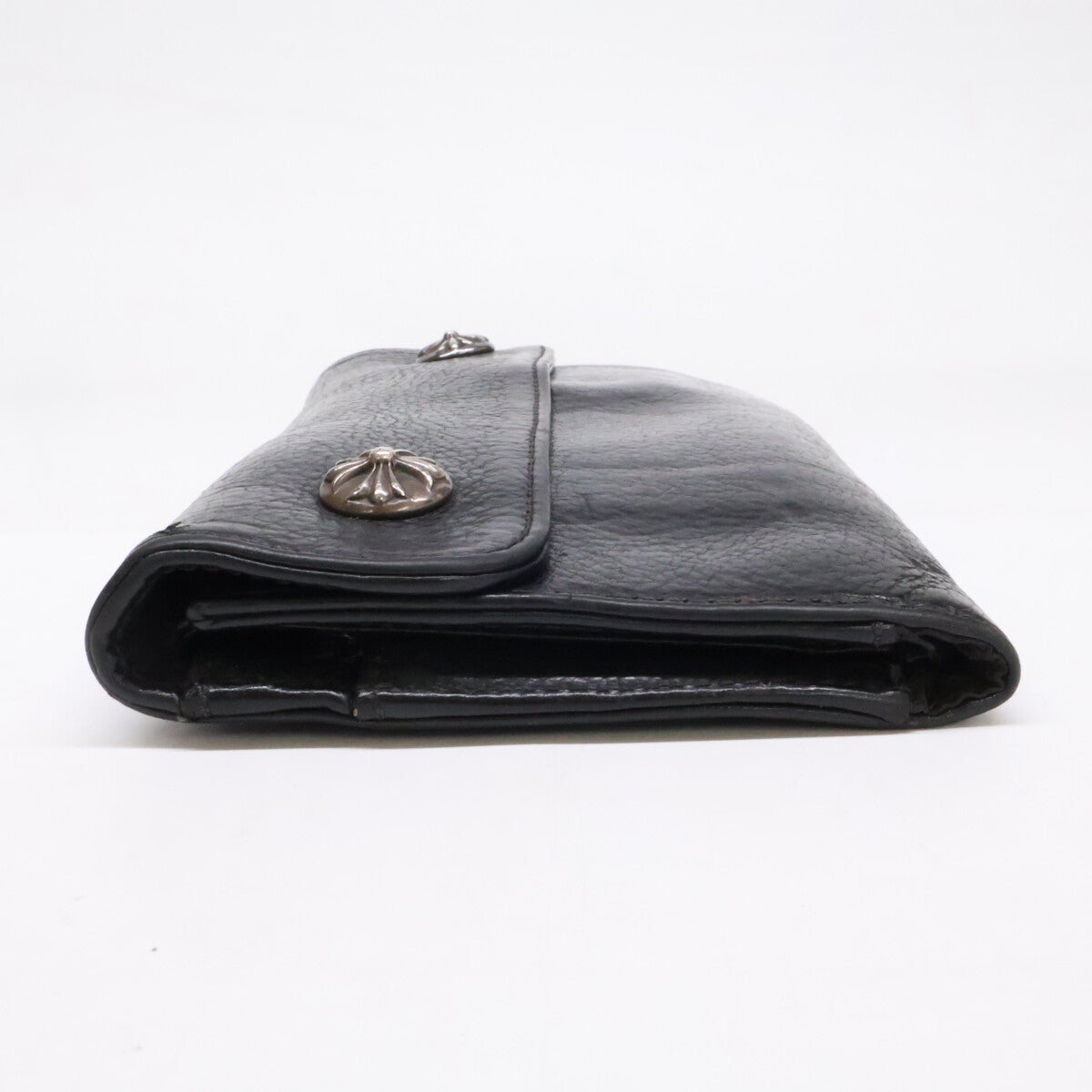 Chrome hearts クロムハーツ クロスボタン ウェーブ ロングウォレット 長財布（小銭入れあり）