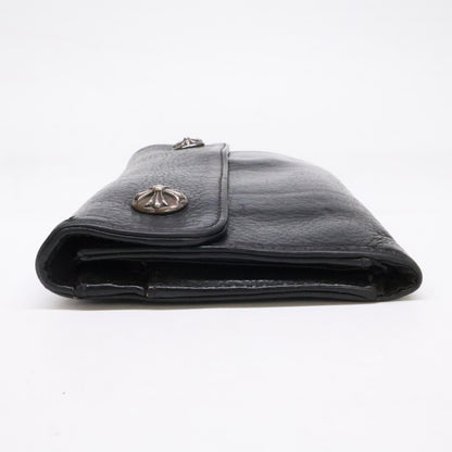 Chrome hearts クロムハーツ クロスボタン ウェーブ ロングウォレット 長財布（小銭入れあり）