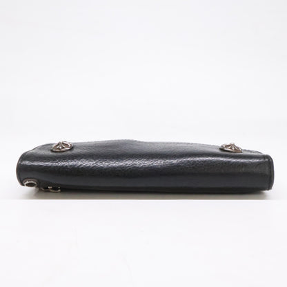Chrome hearts クロムハーツ クロスボタン ウェーブ ロングウォレット 長財布（小銭入れあり）