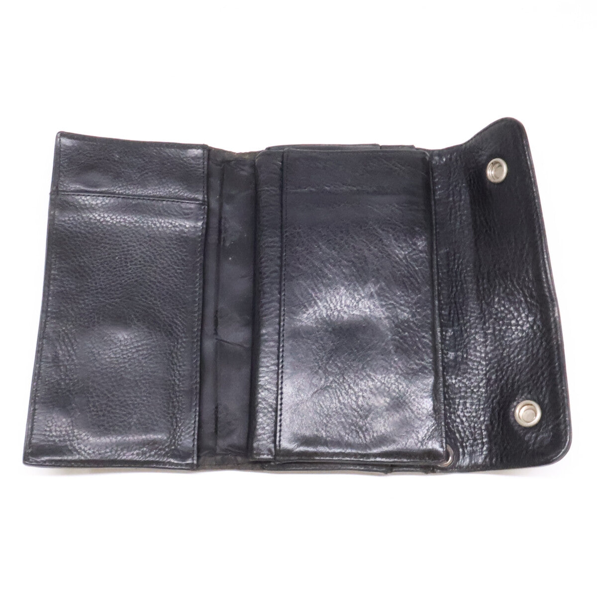 Chrome hearts クロムハーツ クロスボタン ウェーブ ロングウォレット 長財布（小銭入れあり）
