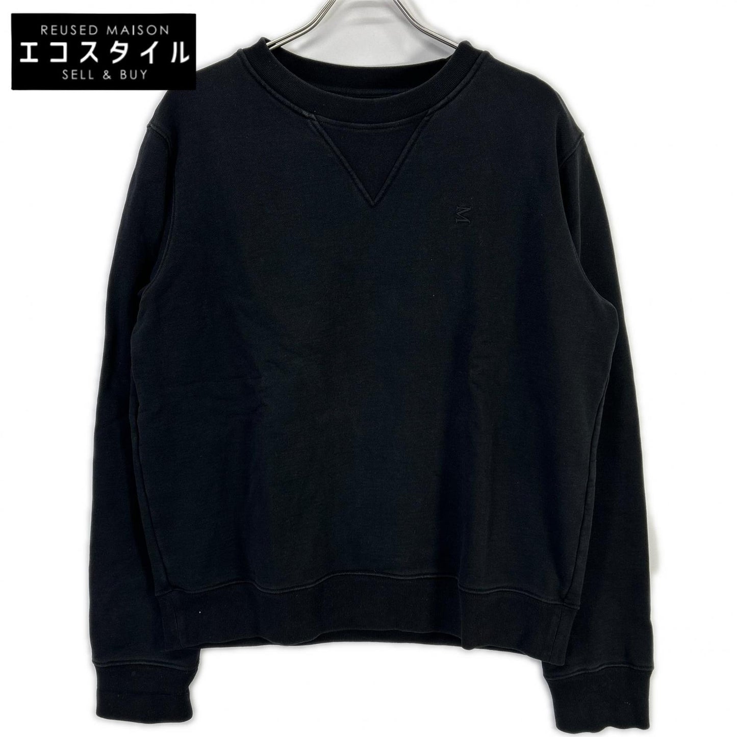 Maison Margiela メゾンマルジェラ ブラック S51GU0084 21SS Mロゴ刺繍 スウェットシャツ トップス