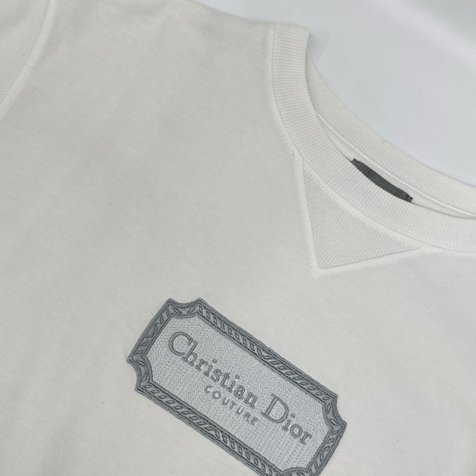DIOR ディオール ホワイト 343J696C0554 Couture Tシャツ トップス