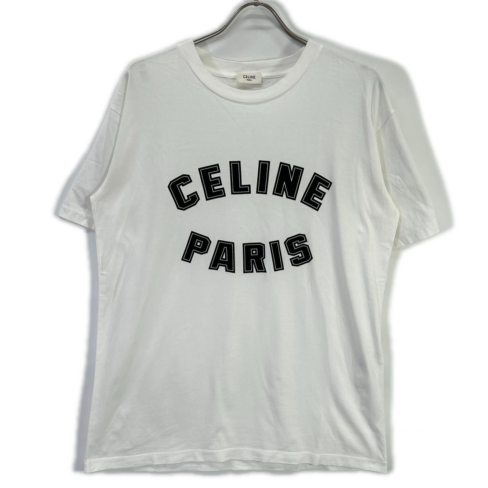CELINE セリーヌ ホワイト 2X84N671Q.01OB 24SS ルーズフィット グラフィックTシャツ トップス