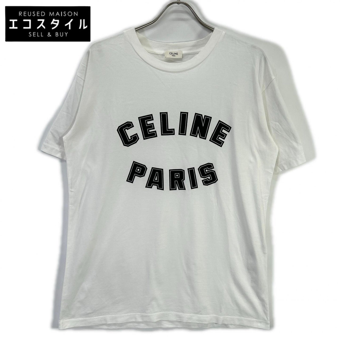 CELINE セリーヌ ホワイト 2X84N671Q.01OB 24SS ルーズフィット グラフィックTシャツ トップス