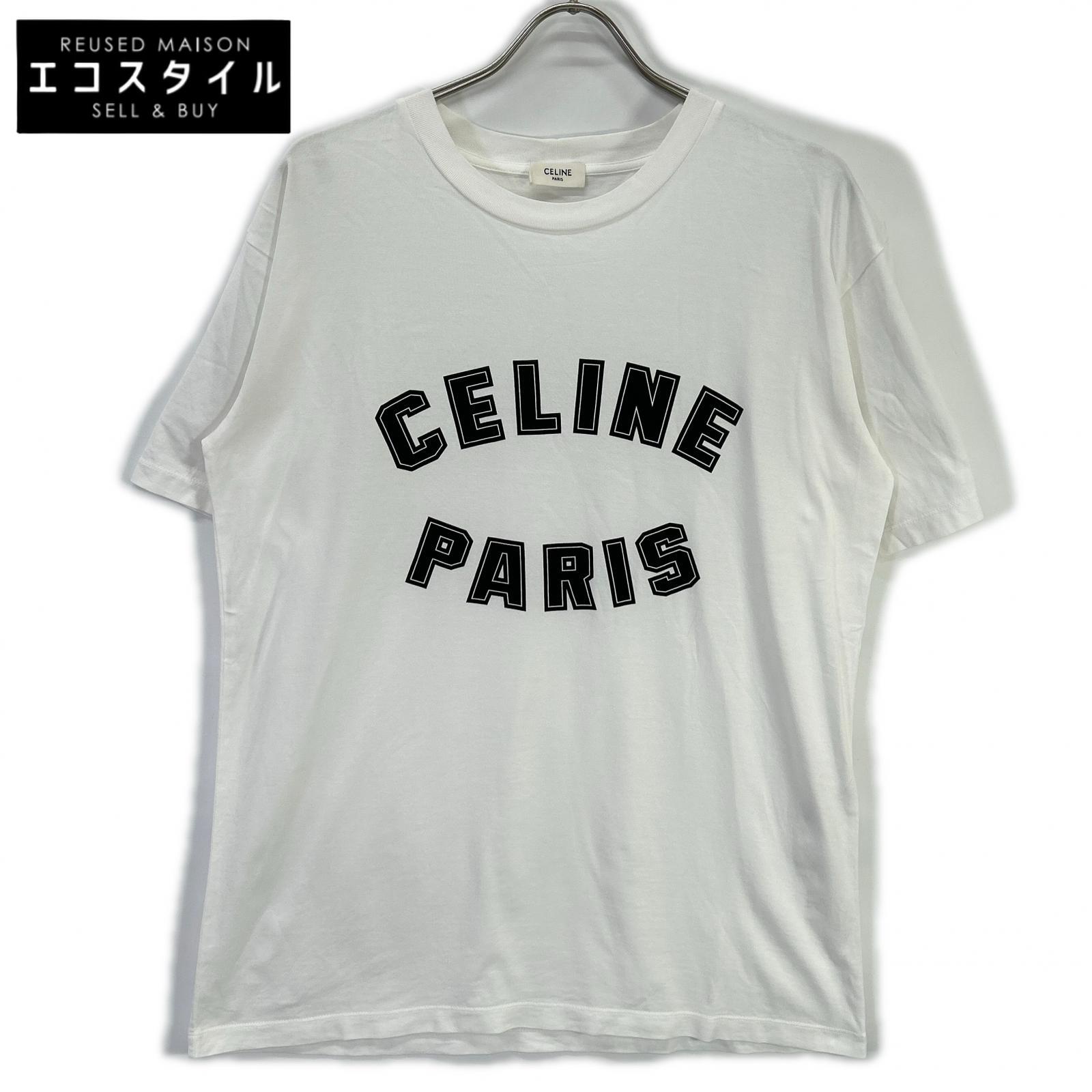 CELINE セリーヌ ホワイト 2X84N671Q.01OB 24SS ルーズフィット グラフィックTシャツ トップス