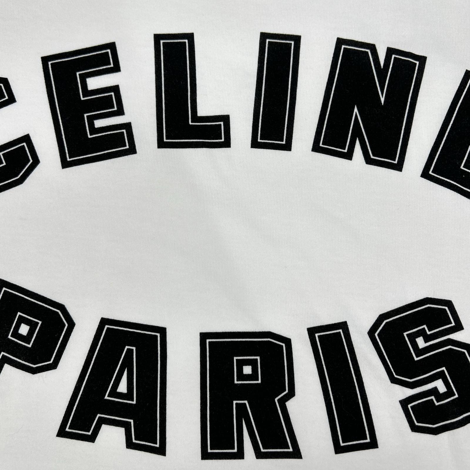 CELINE セリーヌ ホワイト 2X84N671Q.01OB 24SS ルーズフィット グラフィックTシャツ トップス