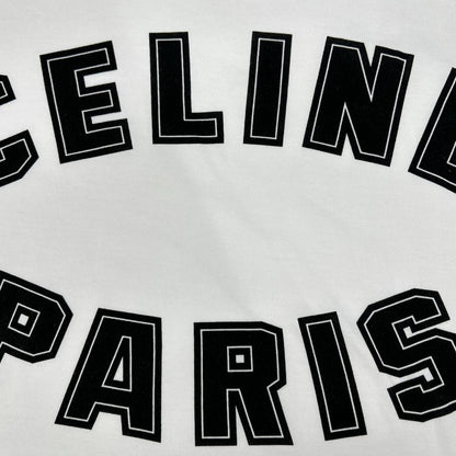 CELINE セリーヌ ホワイト 2X84N671Q.01OB 24SS ルーズフィット グラフィックTシャツ トップス